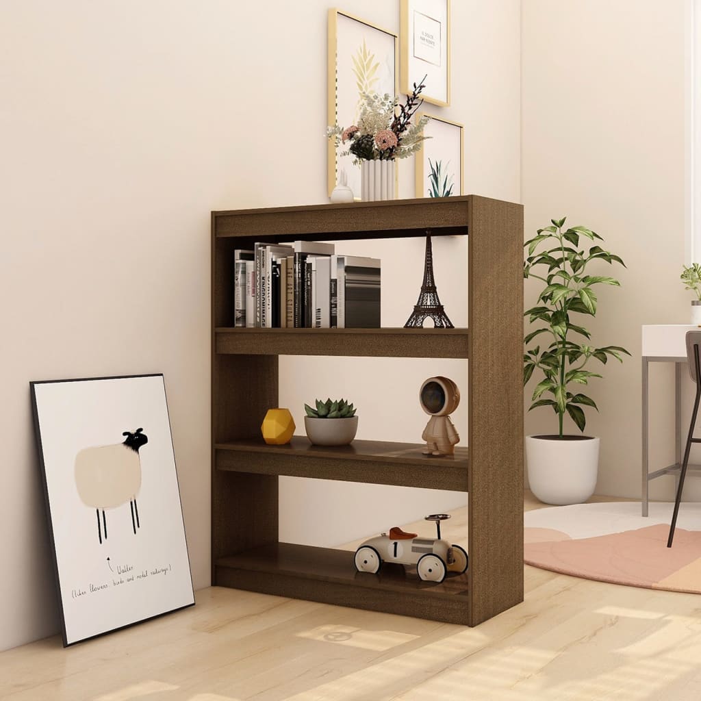Bibliothèque/Séparateur de pièce Marron miel 100x30x103 cm Pin Bibliothèques vidaXL   