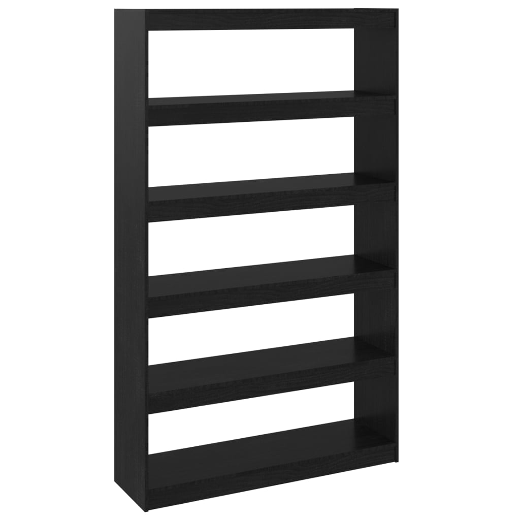 Bibliothèque/Séparateur de pièce Noir 100x30x167,5cm Pin massif Bibliothèques vidaXL   
