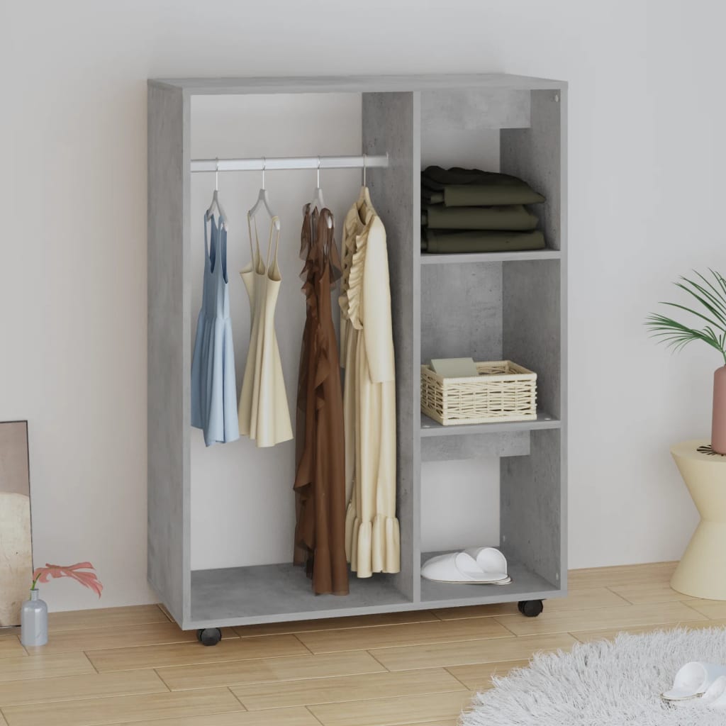 Garde-robe Gris béton 80x40x110 cm Aggloméré Armoires vidaXL   