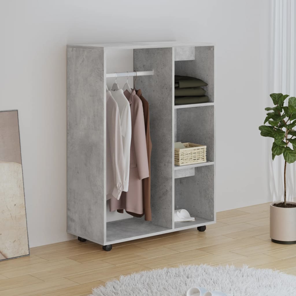 Garde-robe Gris béton 80x40x110 cm Aggloméré Armoires vidaXL   