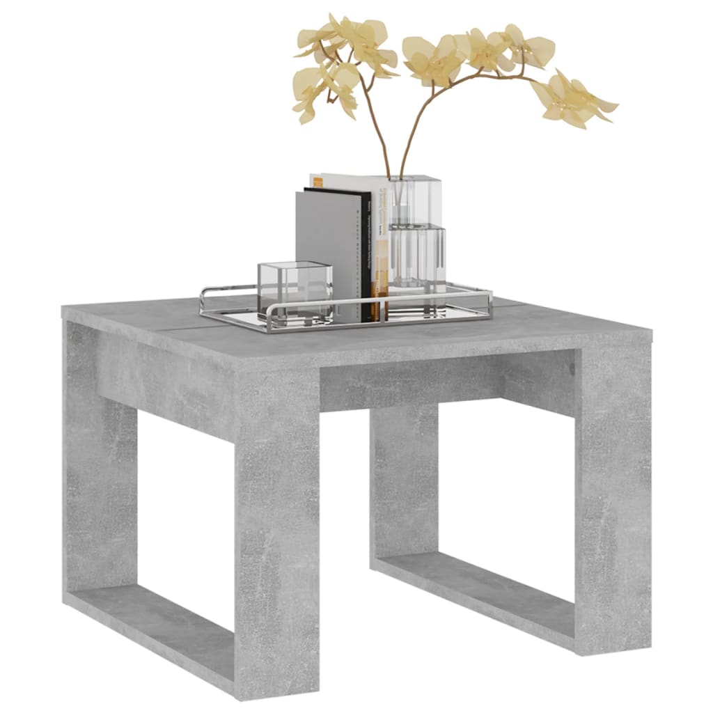 Table d'appoint Gris béton 50x50x35 cm Aggloméré Tables basses vidaXL