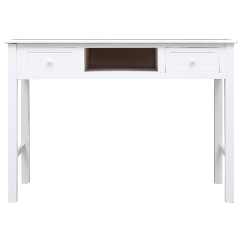 Buffet Blanc 108x45x76 cm Bois de Paulownia massif Bureaux vidaXL   