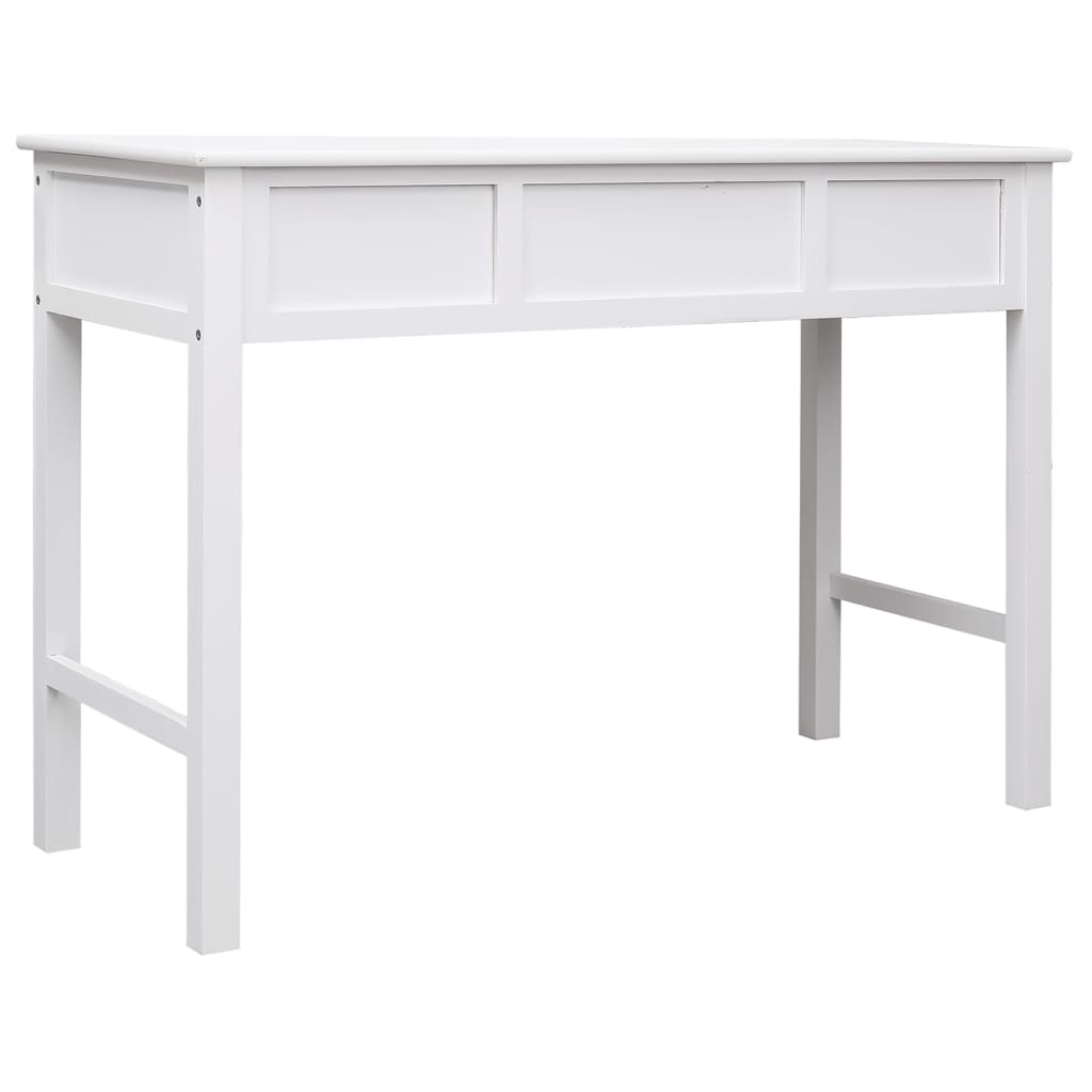 Buffet Blanc 108x45x76 cm Bois de Paulownia massif Bureaux vidaXL   