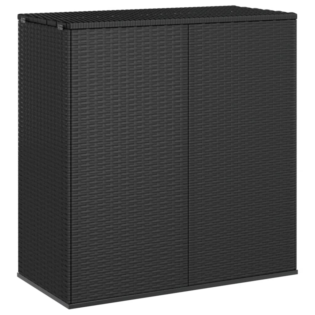 Boîte à coussins de jardin Résine tressée 100x49x103,5 cm Noir Coffres de jardin vidaXL   