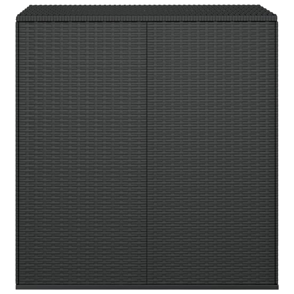 Boîte à coussins de jardin Résine tressée 100x49x103,5 cm Noir Coffres de jardin vidaXL   