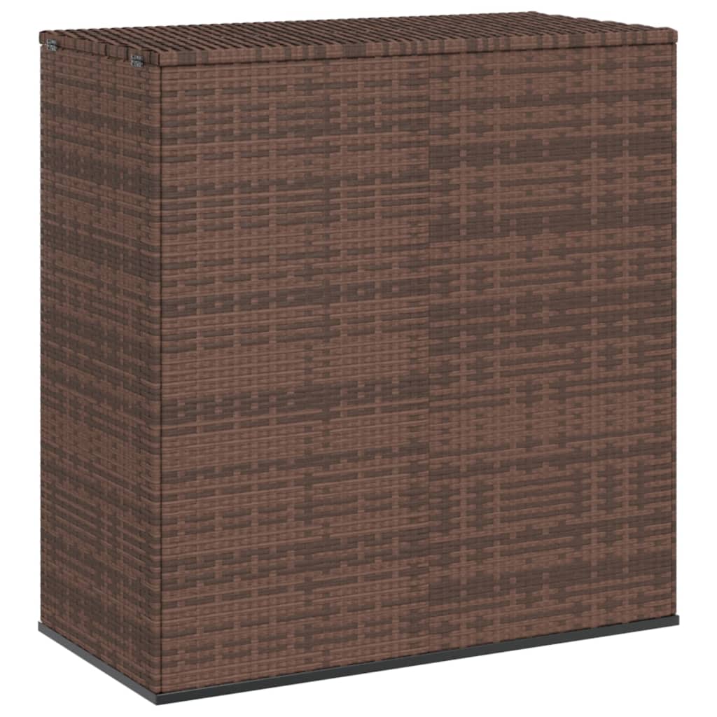 Boîte à coussins de jardin Résine tressée 100x49x103,5cm Marron Coffres de jardin vidaXL   