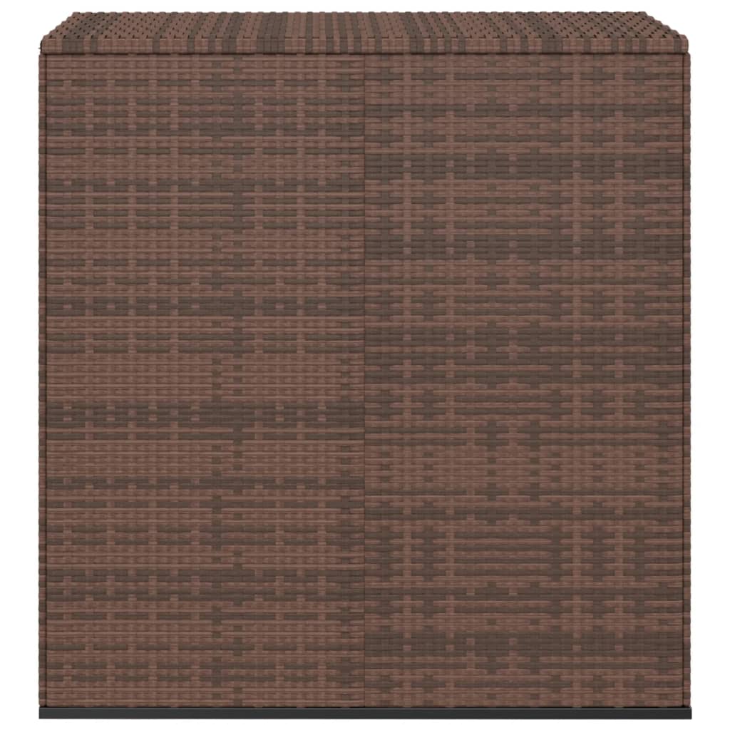 Boîte à coussins de jardin Résine tressée 100x49x103,5cm Marron Coffres de jardin vidaXL   