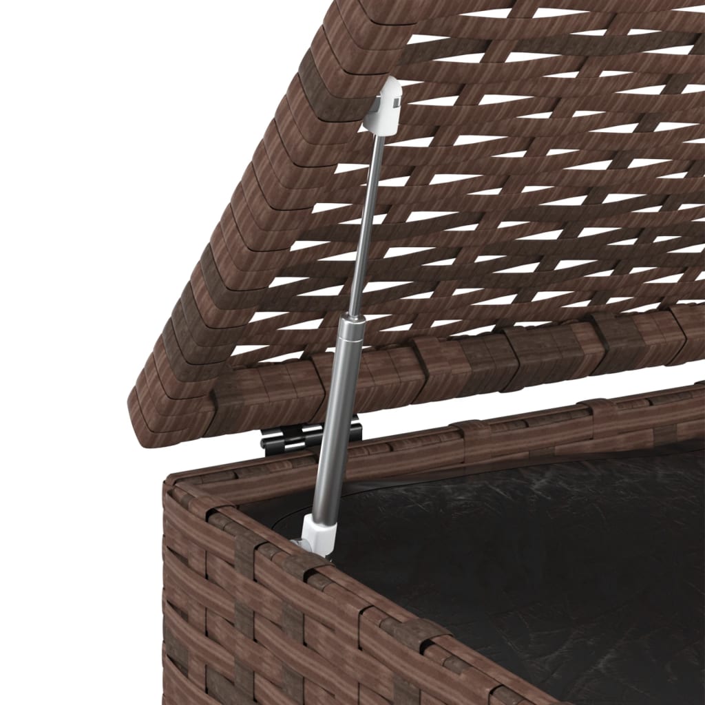 Boîte à coussins de jardin Résine tressée 100x49x103,5cm Marron Coffres de jardin vidaXL   
