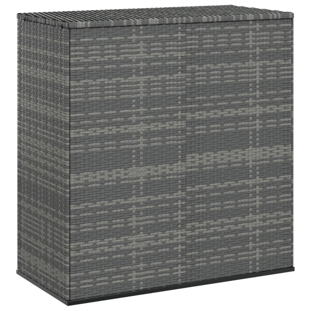 Boîte à coussins de jardin Résine tressée 100x49x103,5 cm Gris Coffres de jardin vidaXL   