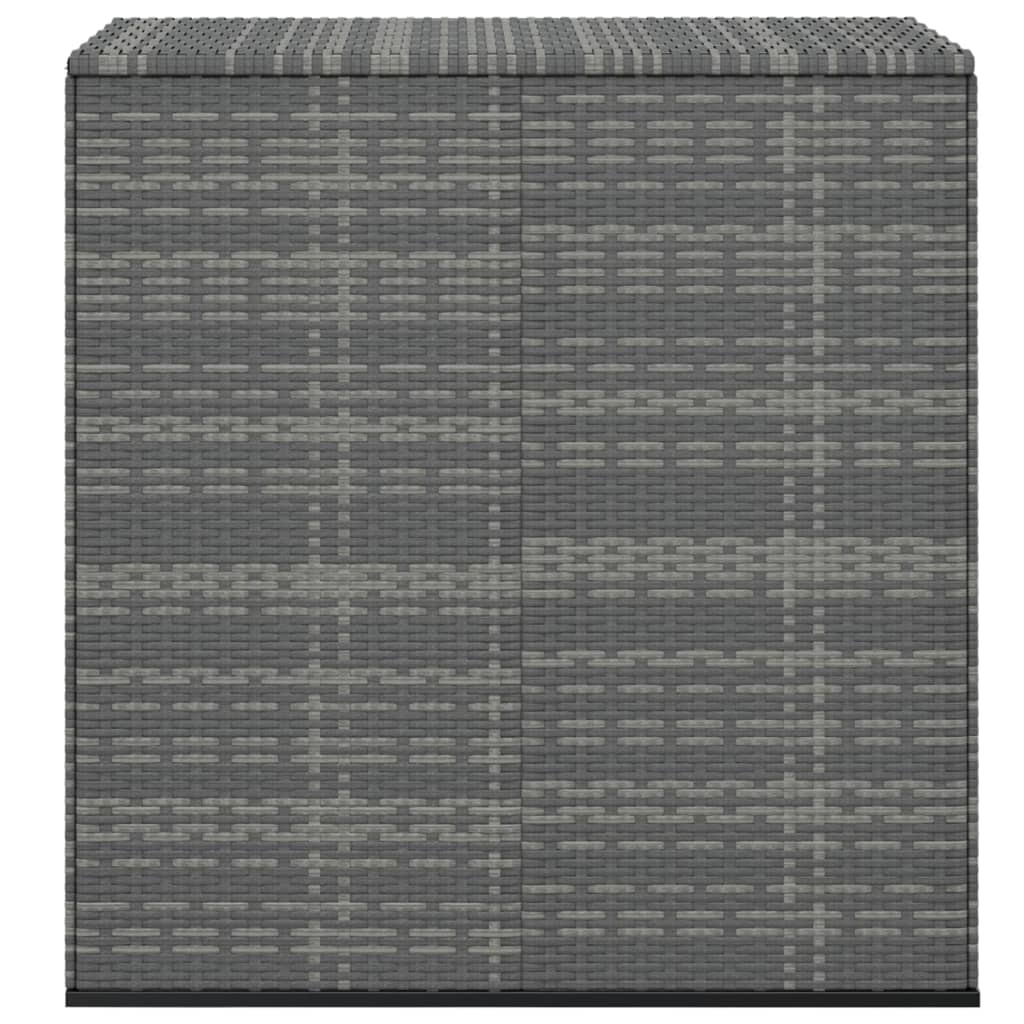 Boîte à coussins de jardin Résine tressée 100x49x103,5 cm Gris Coffres de jardin vidaXL   