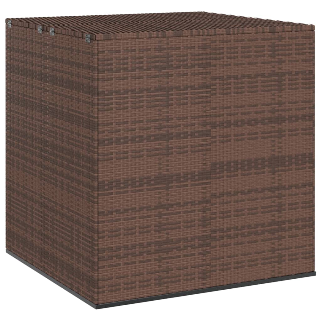 Boîte à coussins de jardin Résine tressée 100x97,5x104cm Marron Coffres de jardin vidaXL   