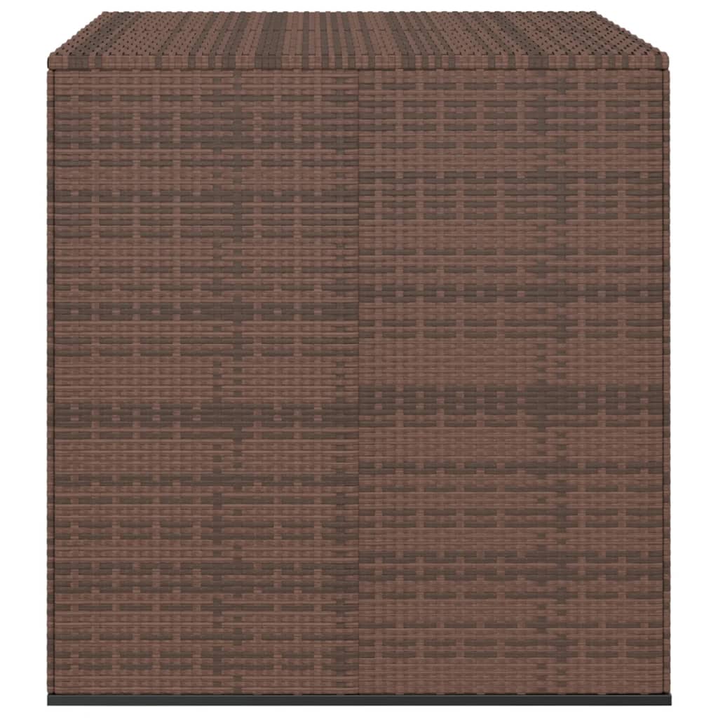 Boîte à coussins de jardin Résine tressée 100x97,5x104cm Marron Coffres de jardin vidaXL   
