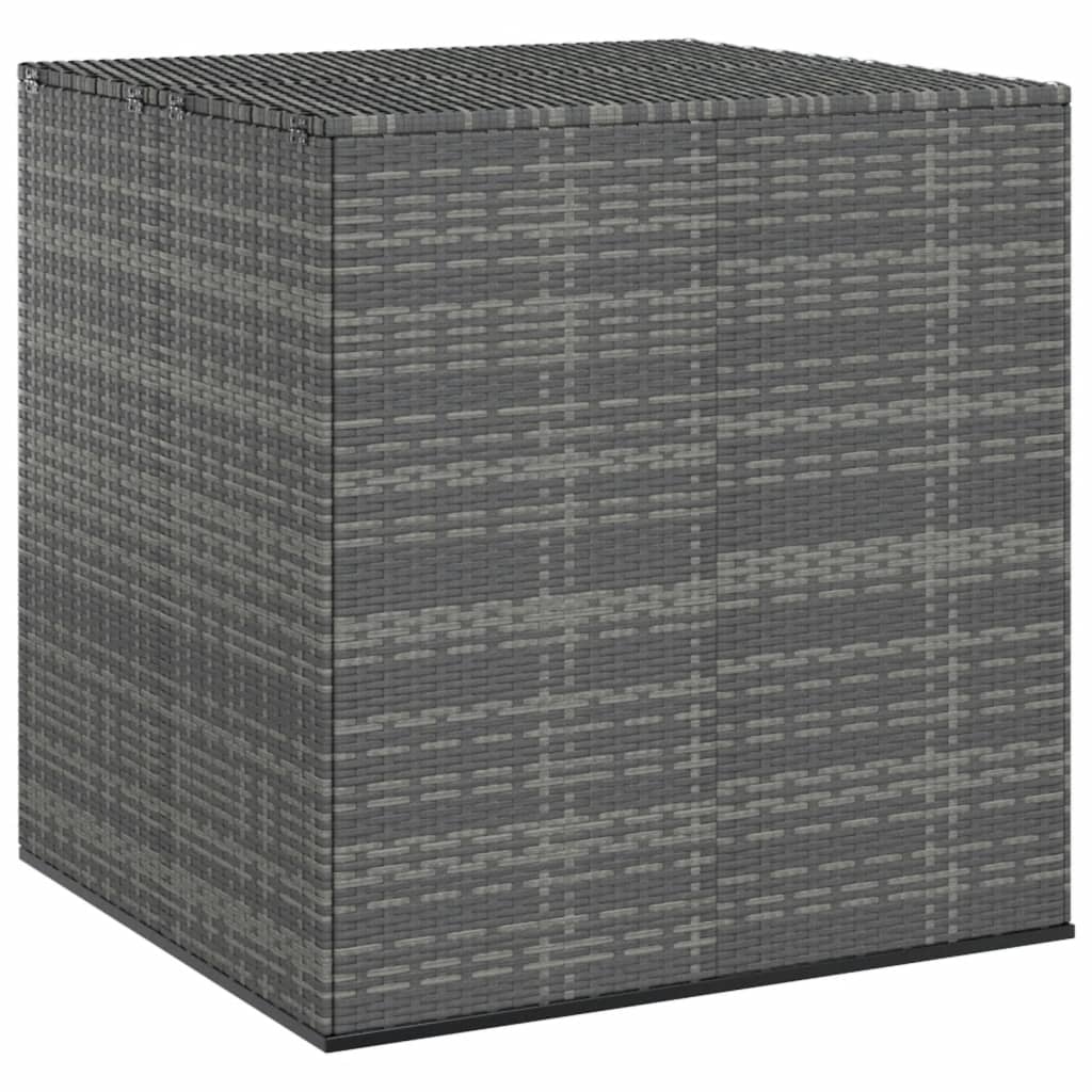 Boîte à coussins de jardin Résine tressée 100x97,5x104 cm Gris Coffres de jardin vidaXL   