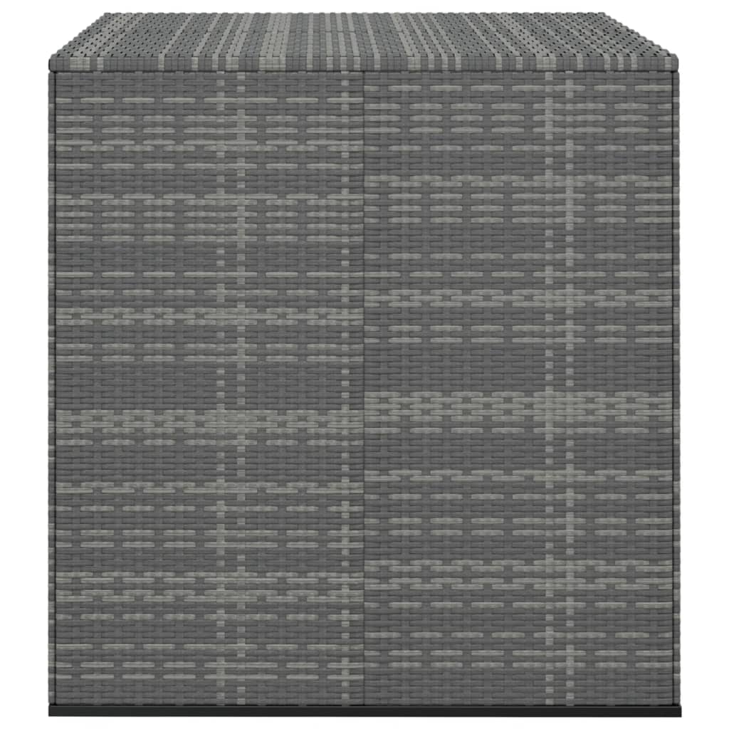 Boîte à coussins de jardin Résine tressée 100x97,5x104 cm Gris Coffres de jardin vidaXL   