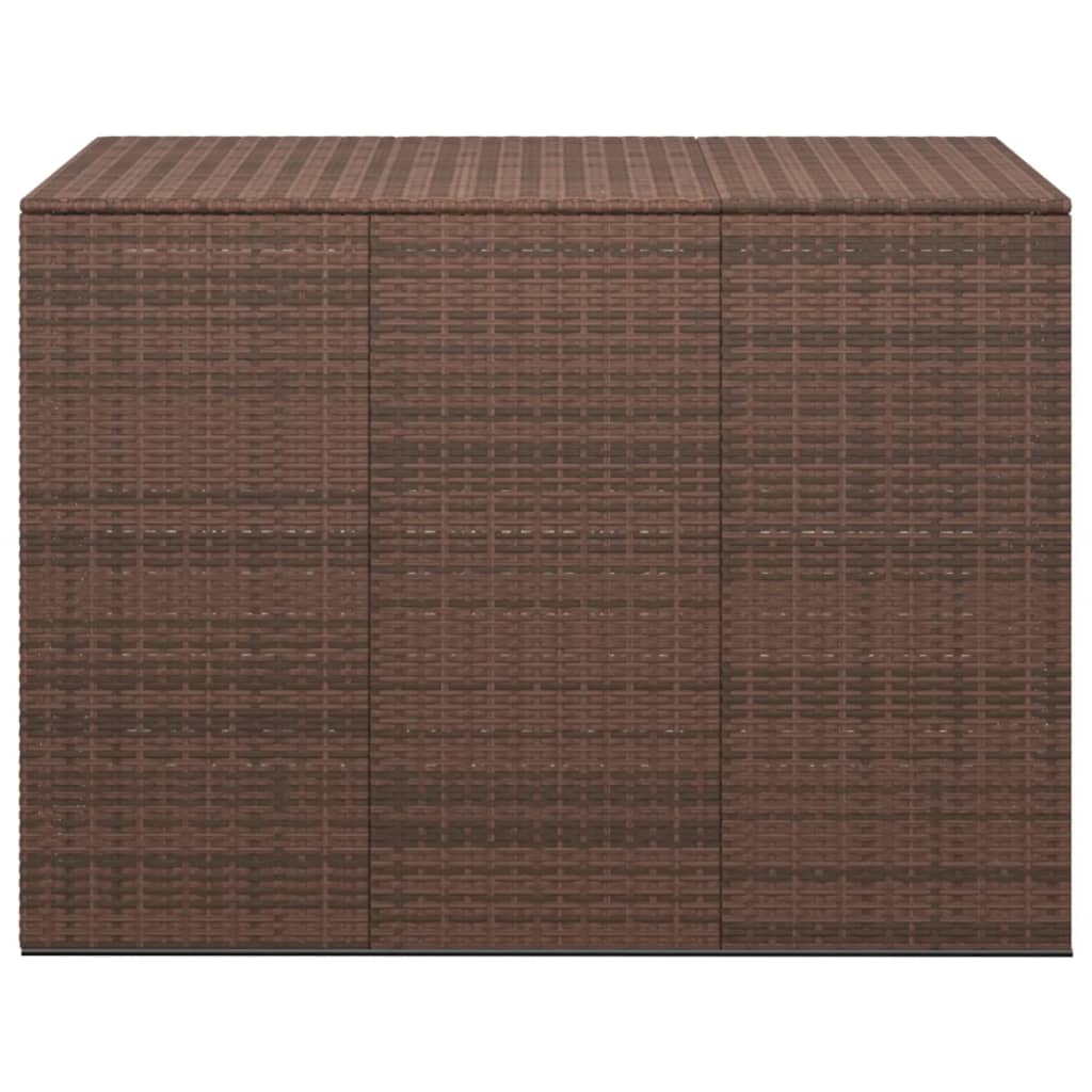 Boîte à coussins de jardin Résine tressée 145x100x103 cm Marron Coffres de jardin vidaXL   