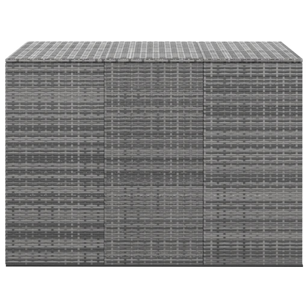 Boîte à coussins de jardin Résine tressée 145x100x103 cm Gris Coffres de jardin vidaXL   