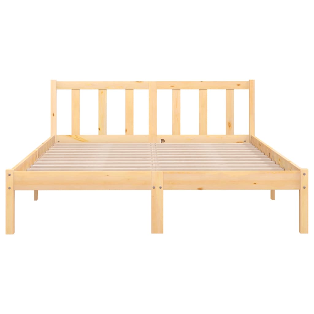 Cadre de lit bois de pin massif 120x200 cm Lits & cadres de lit vidaXL   
