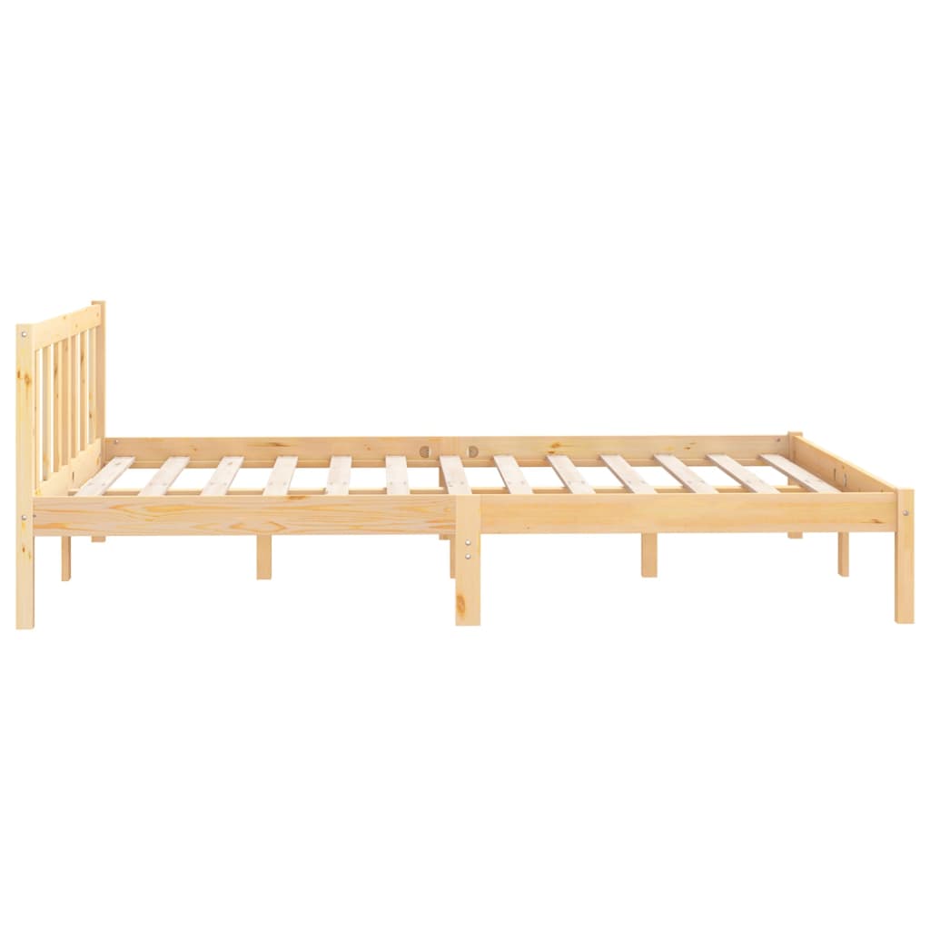 Cadre de lit bois de pin massif 120x200 cm Lits & cadres de lit vidaXL   