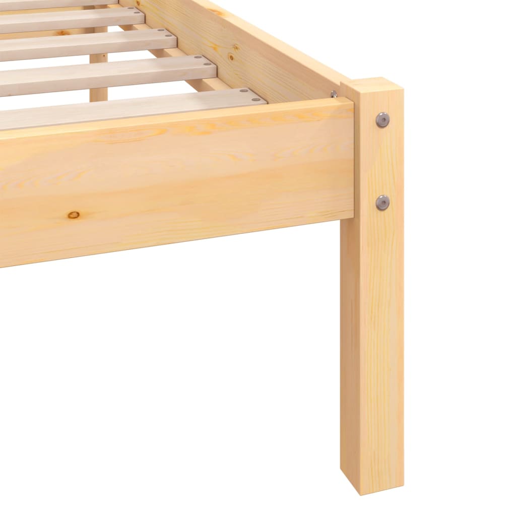 Cadre de lit bois de pin massif 120x200 cm Lits & cadres de lit vidaXL   