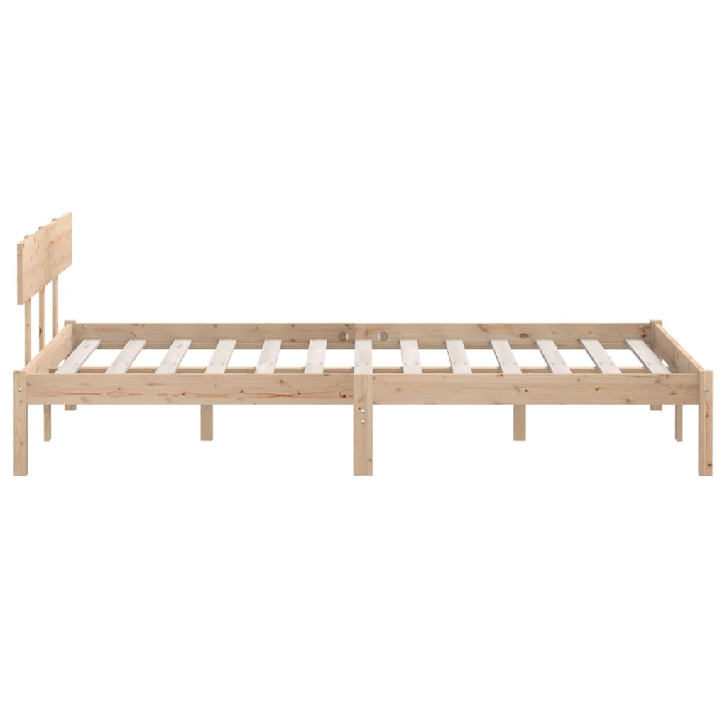 Cadre de lit Bois de pin massif 160x200 cm Lits & cadres de lit vidaXL   