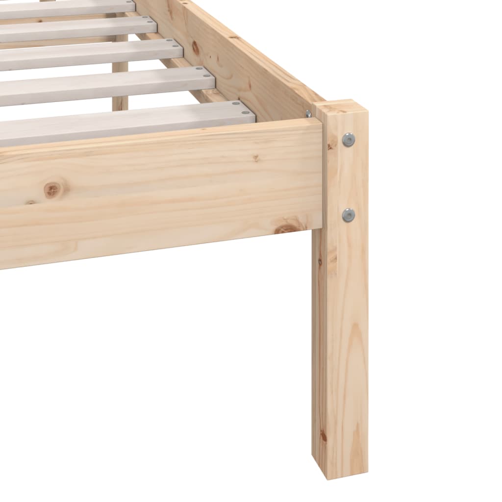 Cadre de lit Bois de pin massif 160x200 cm Lits & cadres de lit vidaXL   