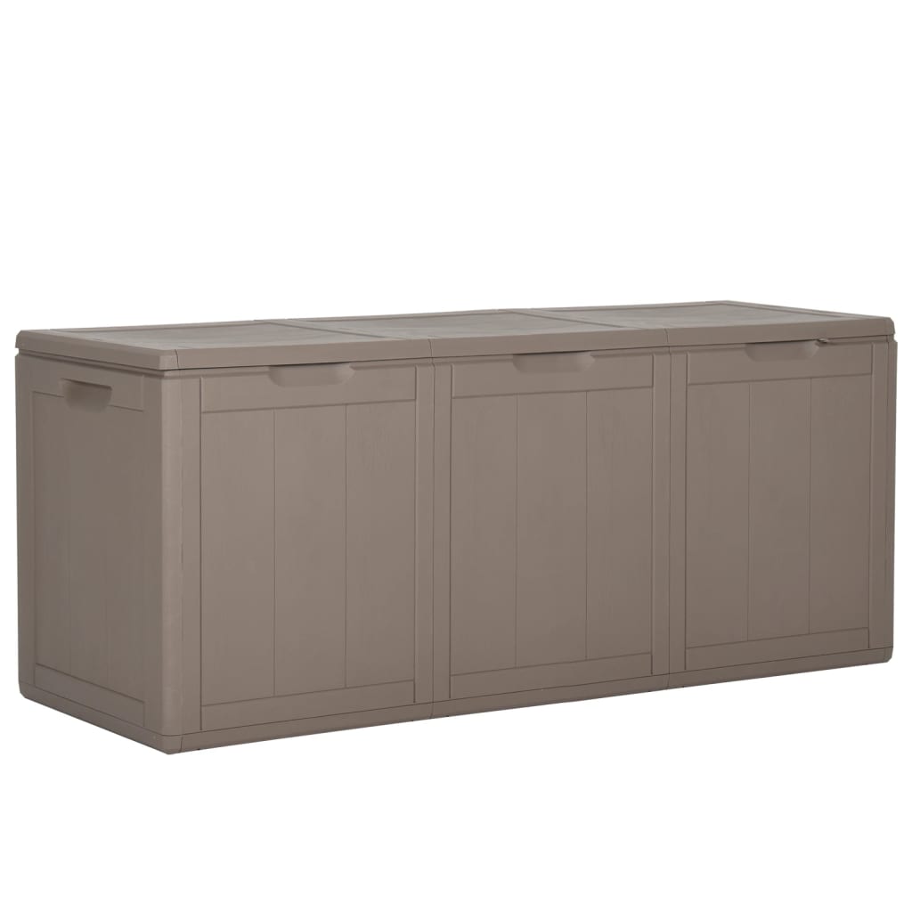 Boîte de rangement de jardin 270 L Marron PP Rotin Coffres de jardin vidaXL   
