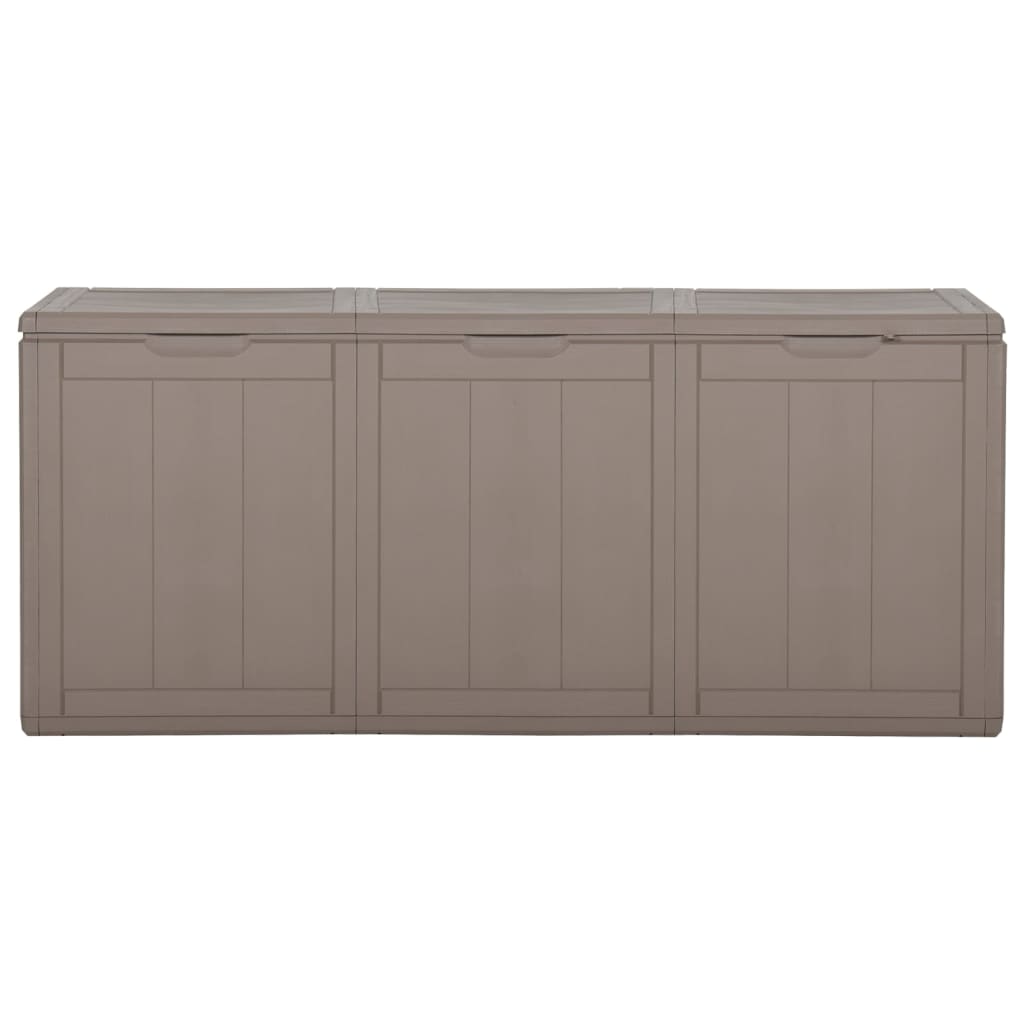 Boîte de rangement de jardin 270 L Marron PP Rotin Coffres de jardin vidaXL   