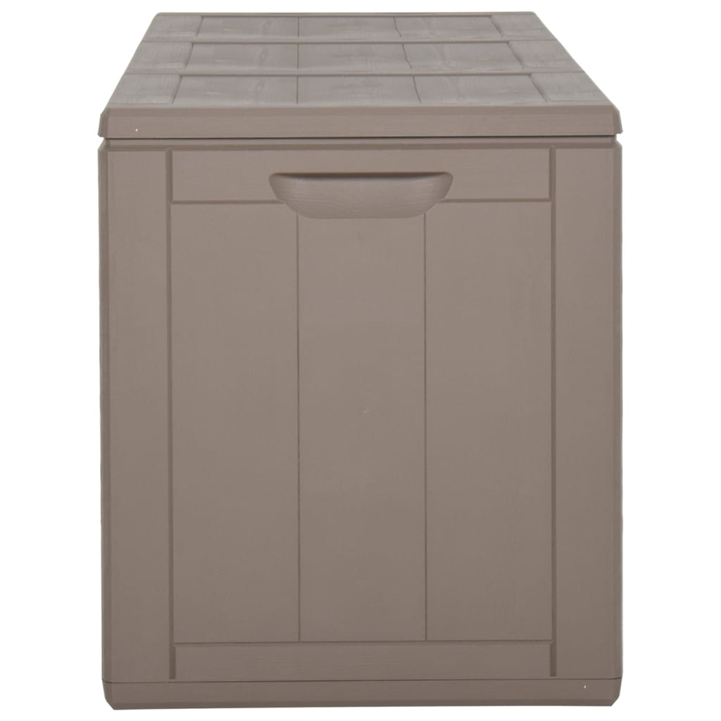 Boîte de rangement de jardin 270 L Marron PP Rotin Coffres de jardin vidaXL   