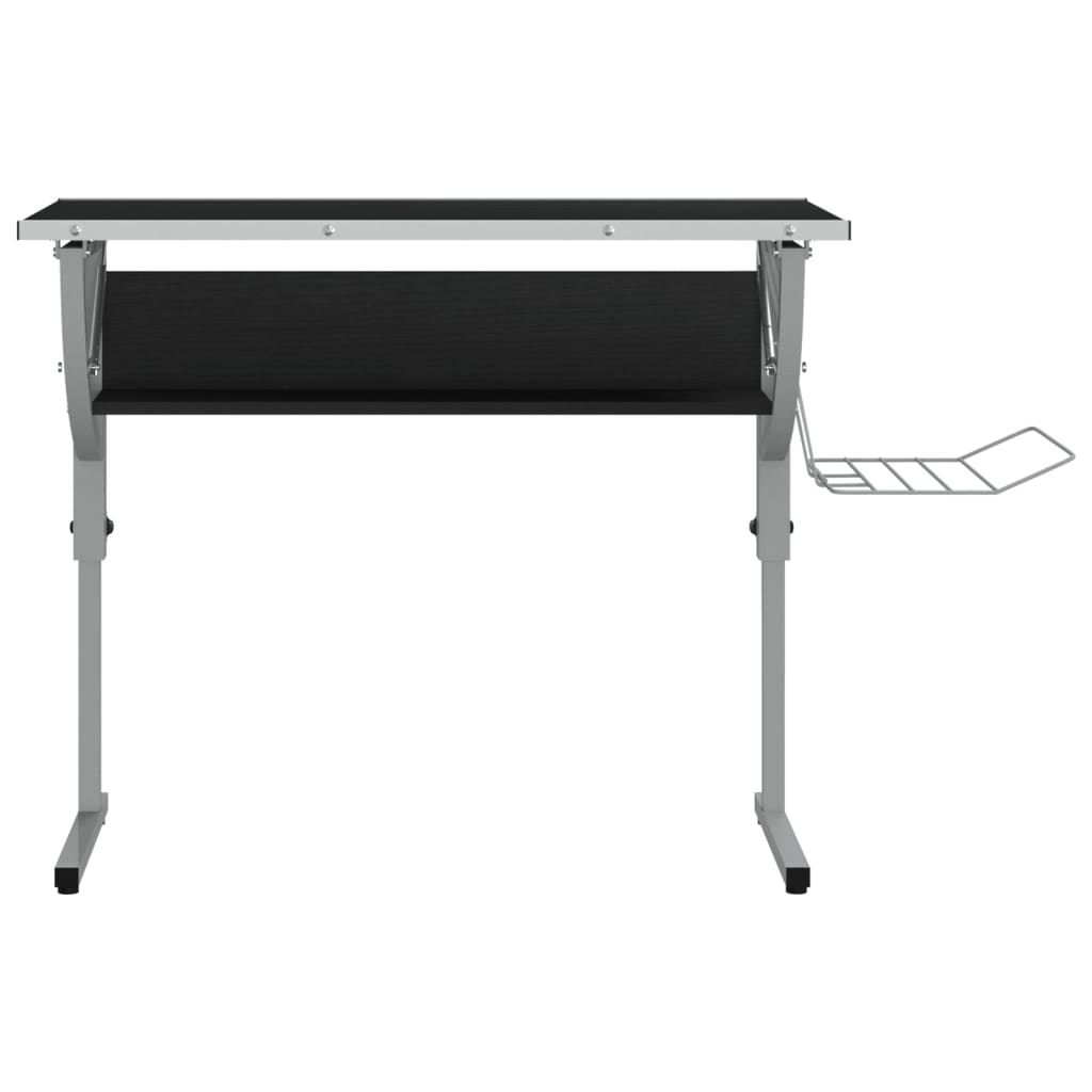 Bureau d'artisanat noir et gris 110x53x(58-87) cm Bureaux vidaXL   