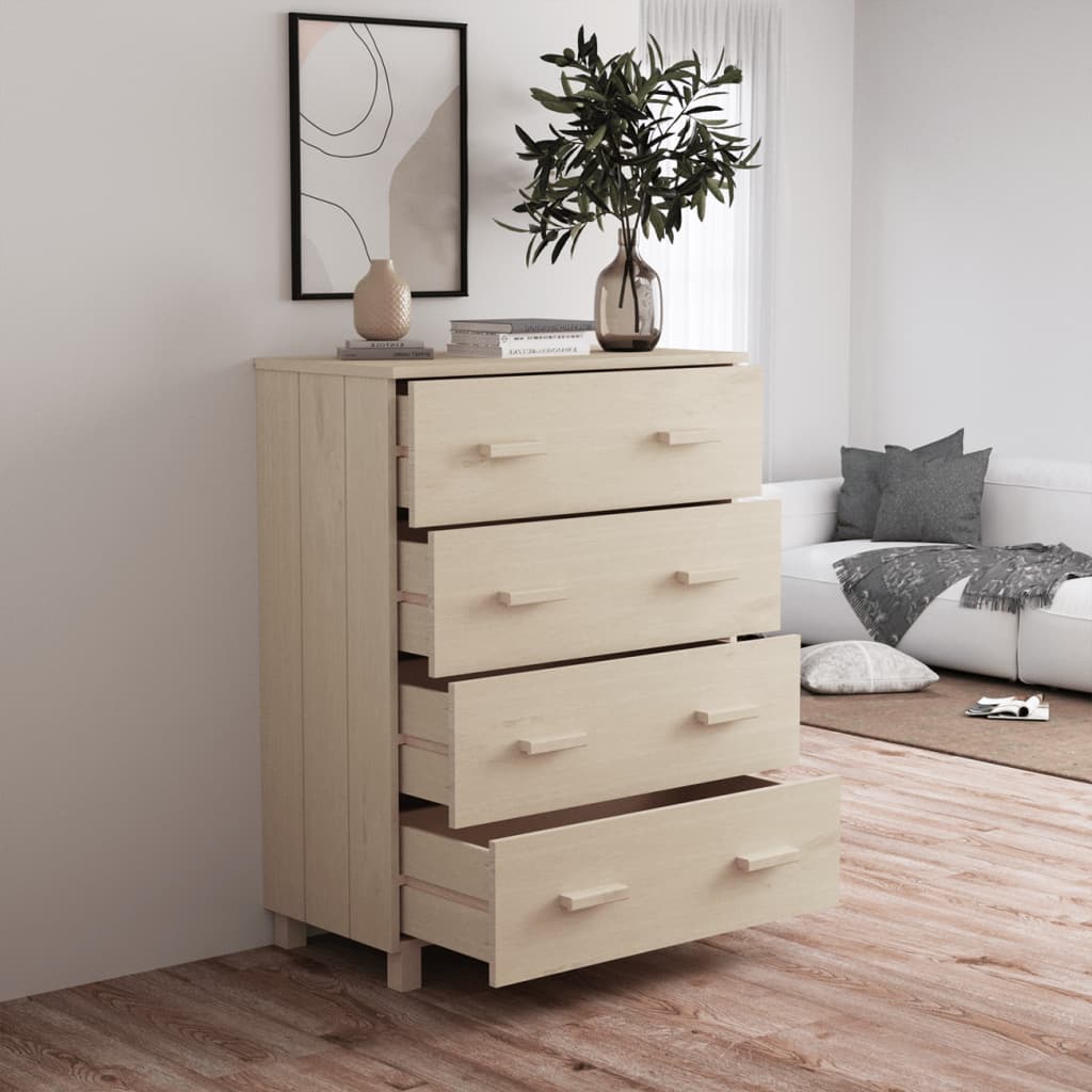 Buffet HAMAR Marron miel 79x40x103,5 cm Bois massif de pin Buffets & bahuts vidaXL   