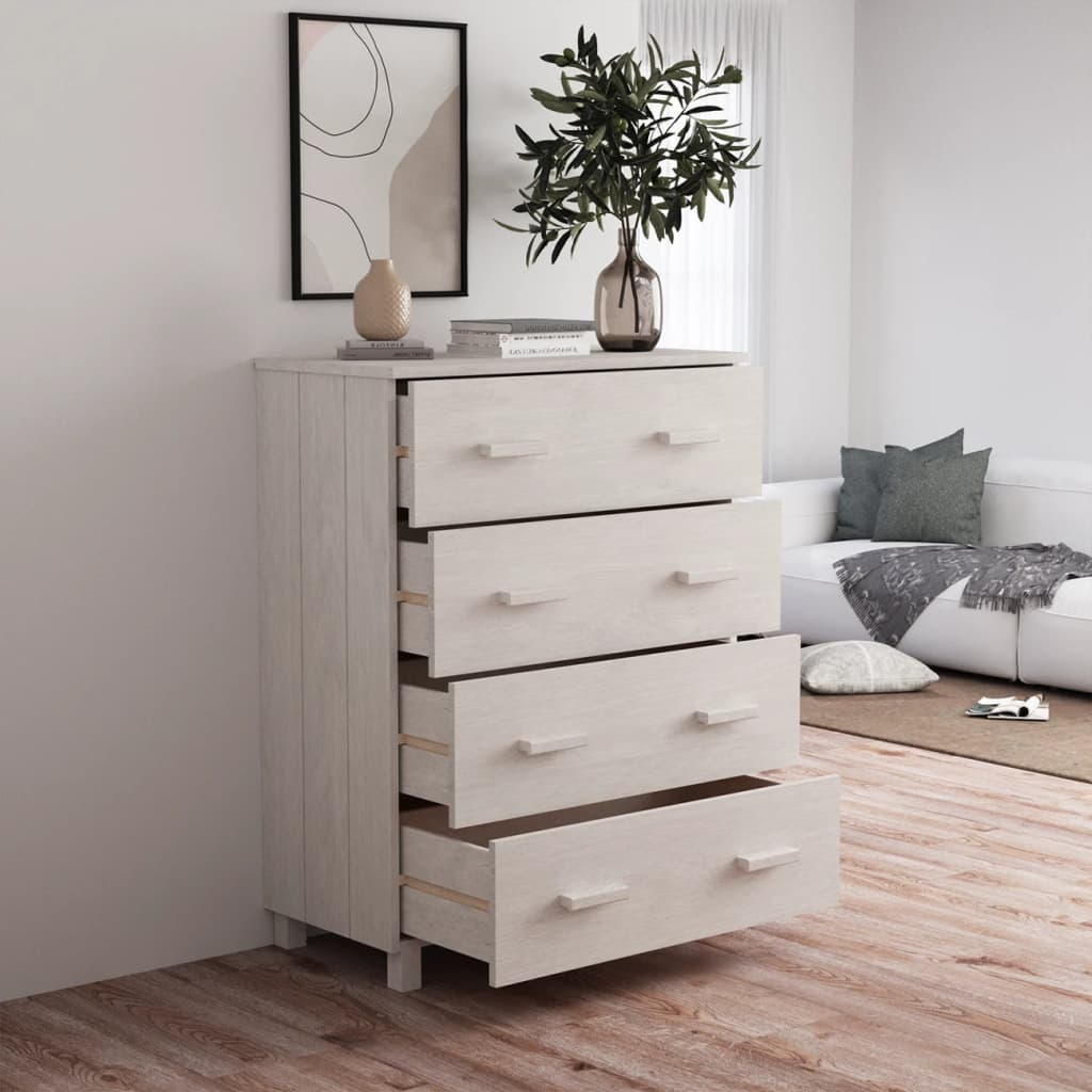 Buffet HAMAR Blanc 79x40x103,5 cm Bois massif de pin Buffets & bahuts vidaXL   