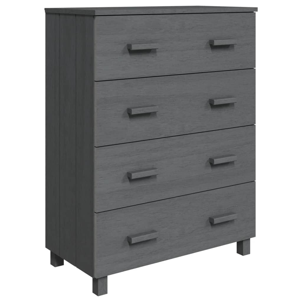Buffet HAMAR Gris foncé 79x40x103,5 cm Bois massif de pin Buffets & bahuts vidaXL   