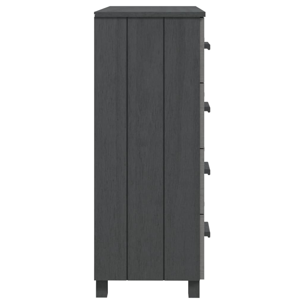 Buffet HAMAR Gris foncé 79x40x103,5 cm Bois massif de pin Buffets & bahuts vidaXL   