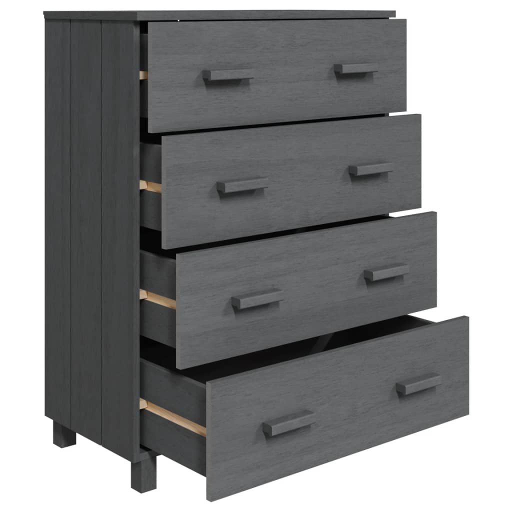 Buffet HAMAR Gris foncé 79x40x103,5 cm Bois massif de pin Buffets & bahuts vidaXL   