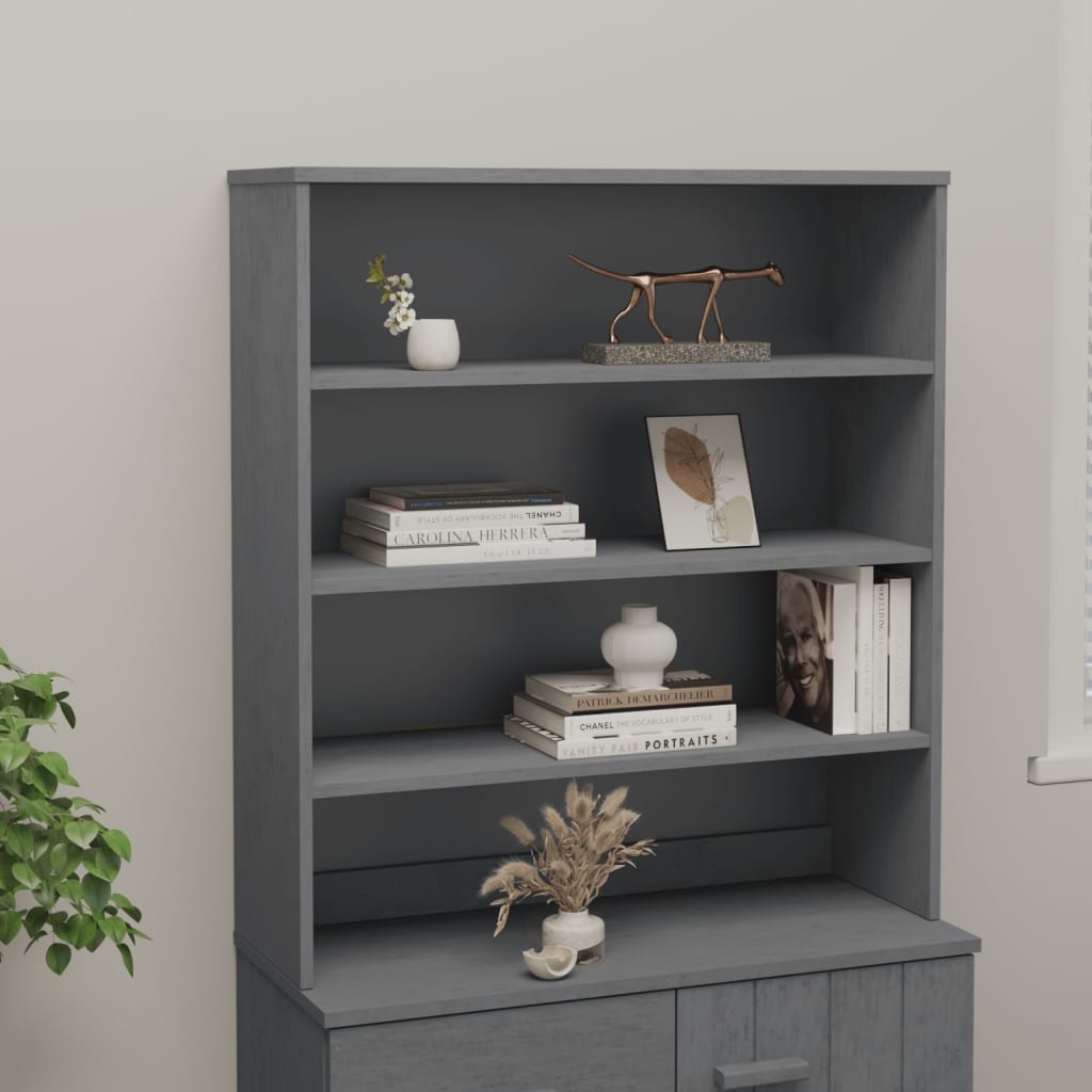 Dessus de buffet HAMAR Gris foncé 90x30x100 cm Bois de pin Buffets & bahuts vidaXL   