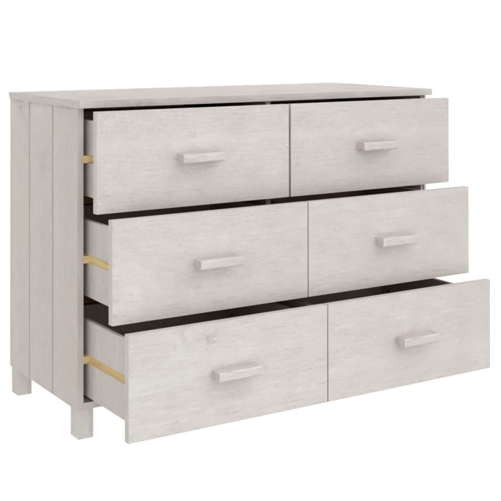 Buffet MOLDE Blanc 113x40x80 cm Bois massif de pin Buffets & bahuts vidaXL   