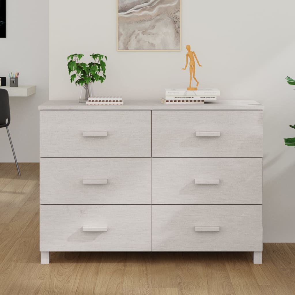 Buffet MOLDE Blanc 113x40x80 cm Bois massif de pin Buffets & bahuts vidaXL   