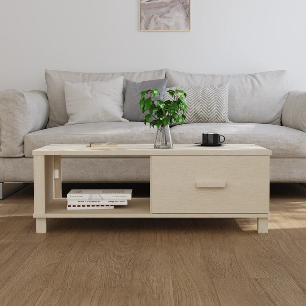 Table basse HAMAR Marron miel 100x55x35 cm Bois massif de pin Tables basses vidaXL   