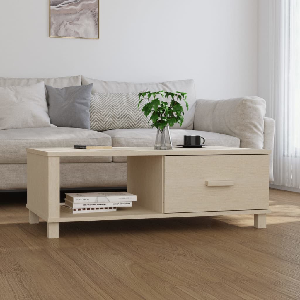 Table basse HAMAR Marron miel 100x55x35 cm Bois massif de pin Tables basses vidaXL   