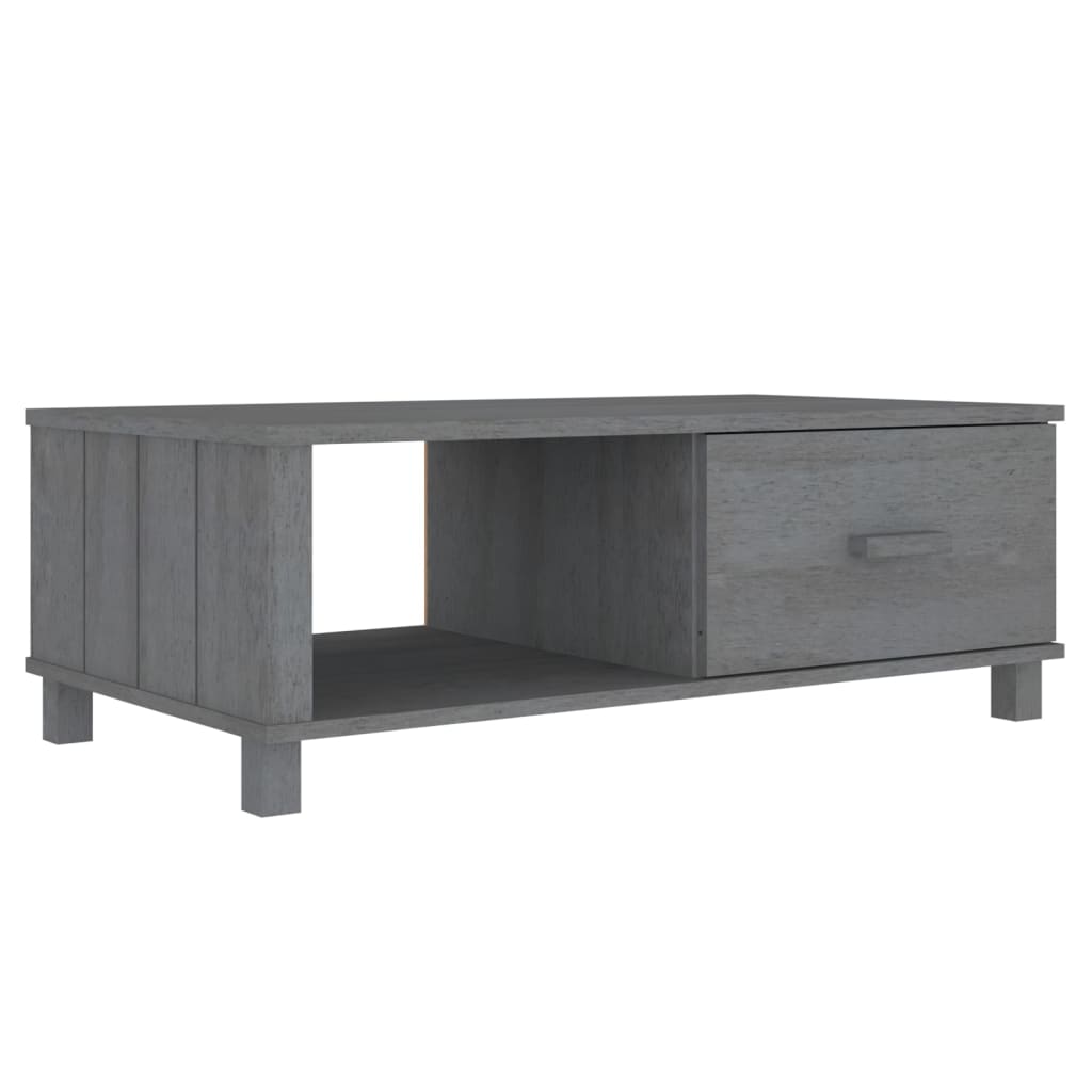 Table basse HAMAR Gris foncé 100x55x35 cm Bois massif de pin Tables basses vidaXL   