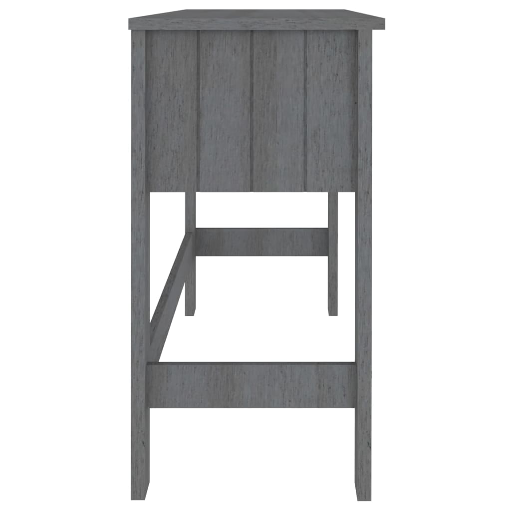 Bureau HAMAR Gris foncé 110x40x75 cm Bois massif de pin Bureaux vidaXL   