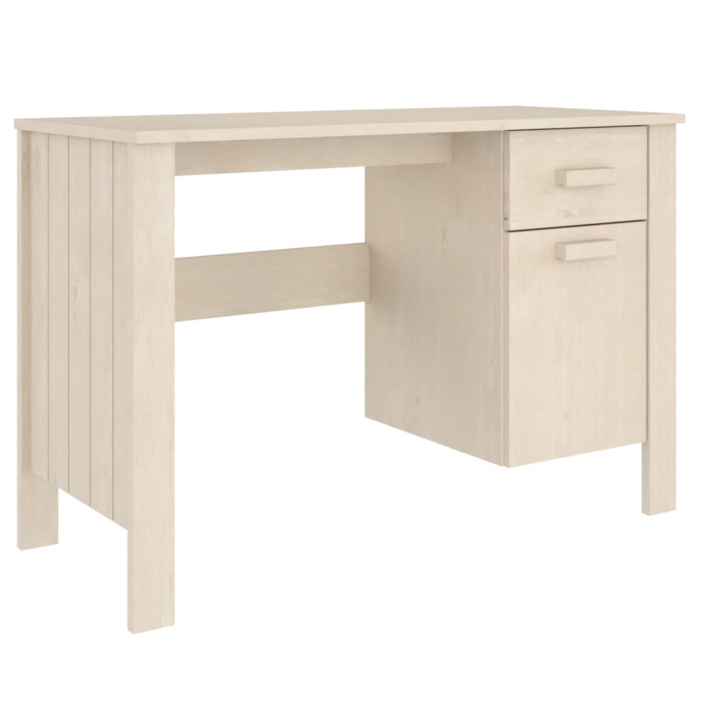 Bureau HAMAR Marron miel 113x50x75 cm Bois massif de pin Bureaux vidaXL   