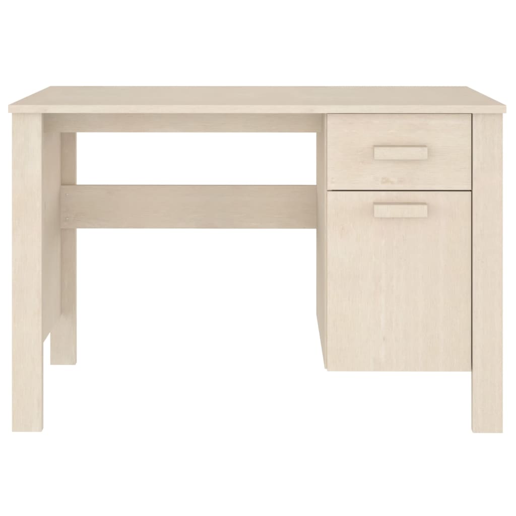 Bureau HAMAR Marron miel 113x50x75 cm Bois massif de pin Bureaux vidaXL   