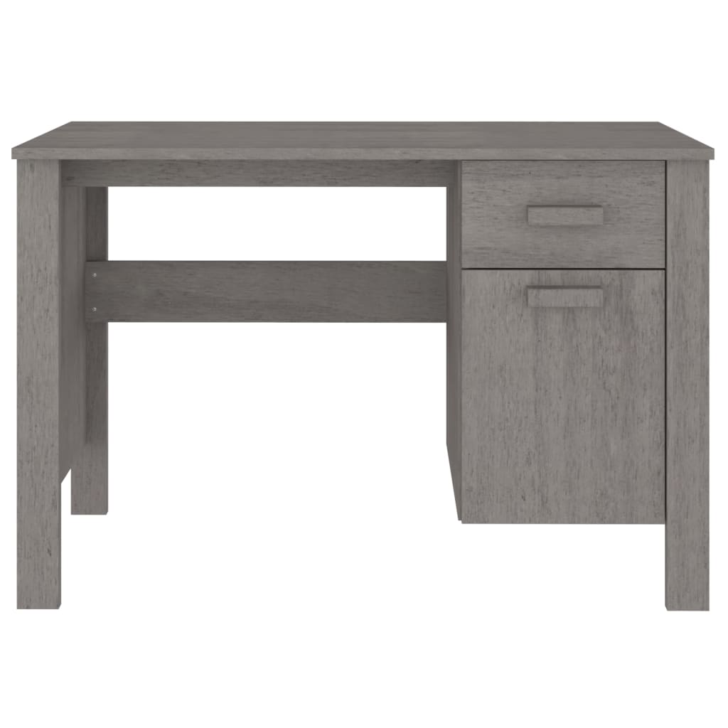 Bureau HAMAR Gris clair 113x50x75 cm Bois massif de pin Bureaux vidaXL   