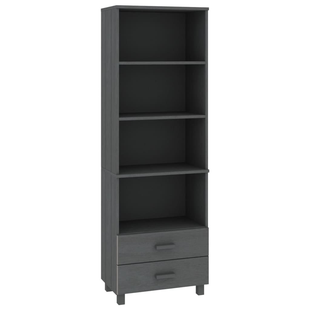 Buffet HAMAR Gris foncé 60x35x180 cm Bois de pin massif Buffets & bahuts vidaXL   