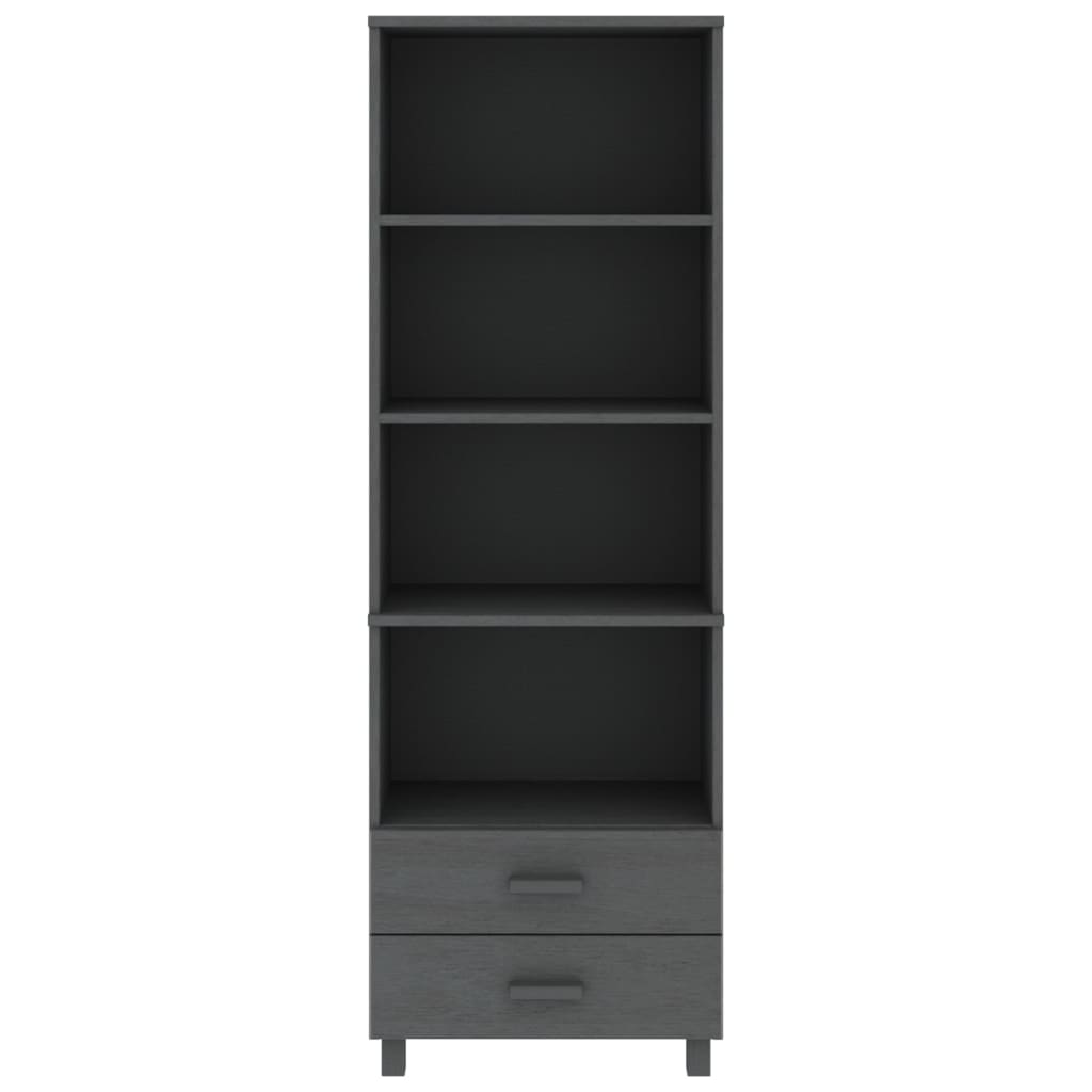 Buffet HAMAR Gris foncé 60x35x180 cm Bois de pin massif Buffets & bahuts vidaXL   