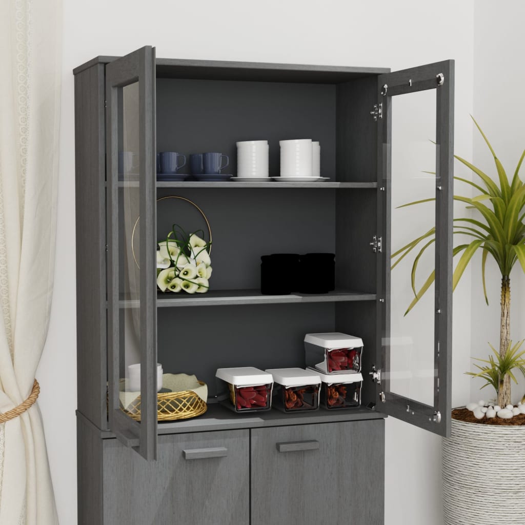 Dessus de buffet HAMAR Gris foncé 85x35x100 cm Bois de pin Buffets & bahuts vidaXL   