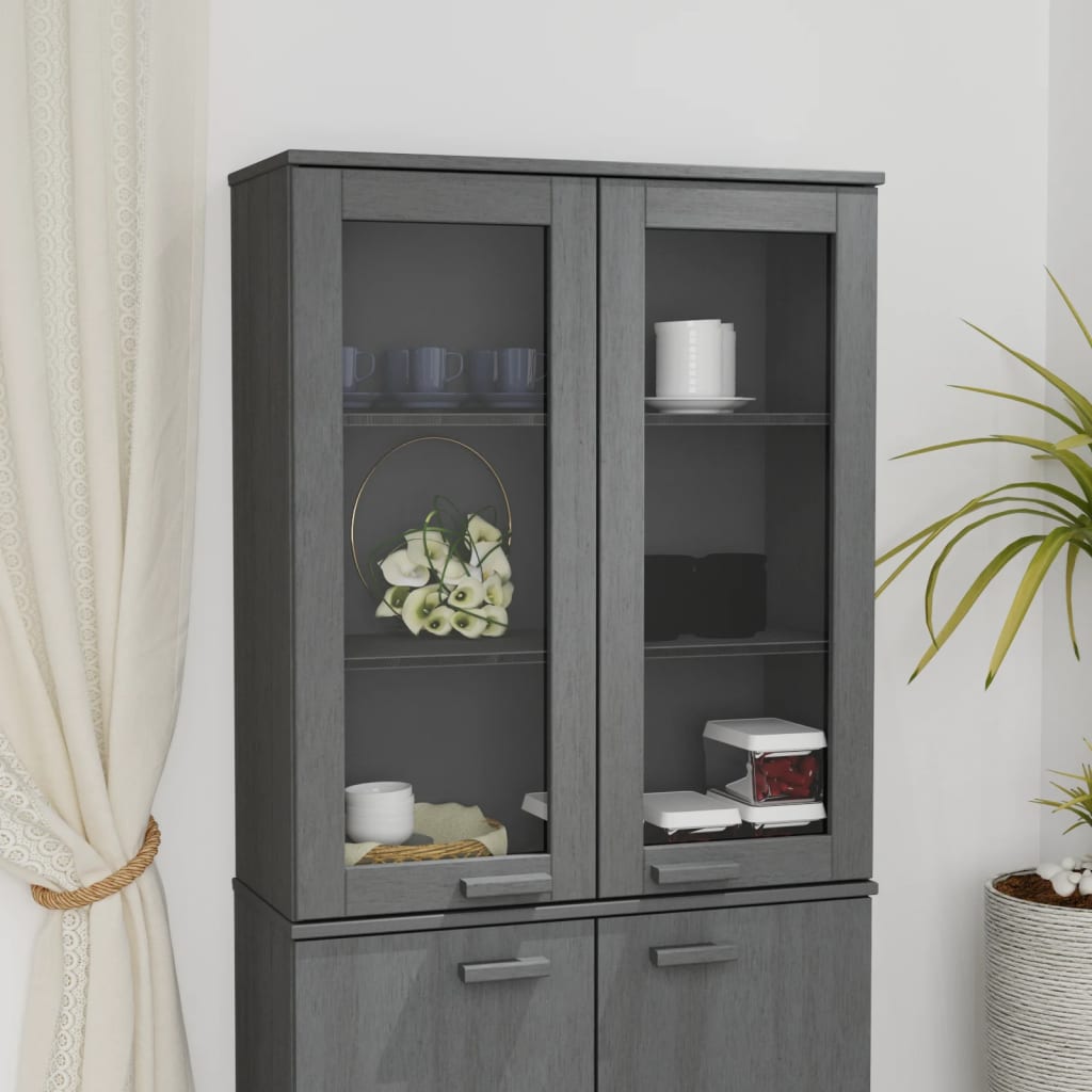 Dessus de buffet HAMAR Gris foncé 85x35x100 cm Bois de pin Buffets & bahuts vidaXL   