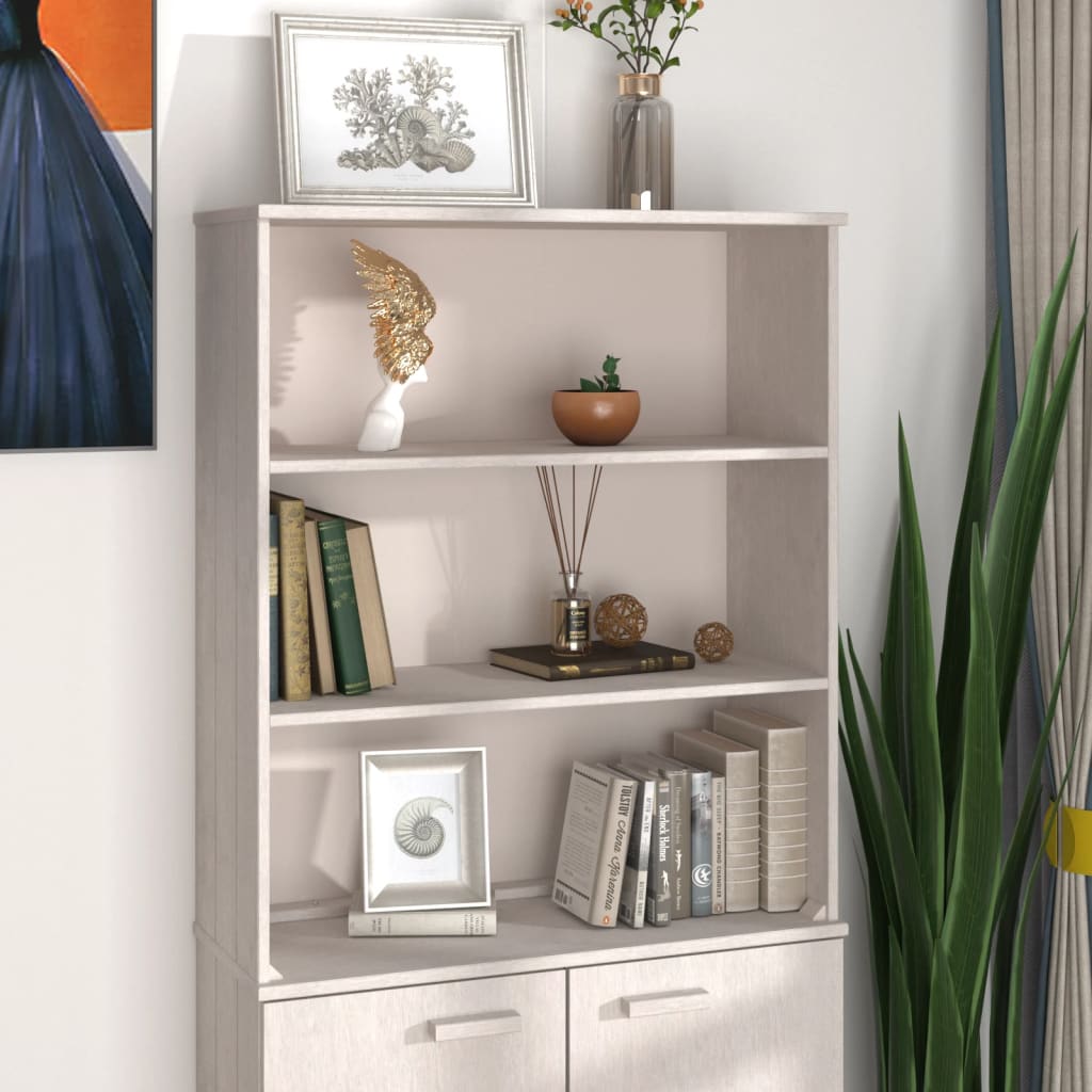 Dessus de buffet HAMAR Blanc 85x35x100 cm Bois de pin massif Buffets & bahuts vidaXL   