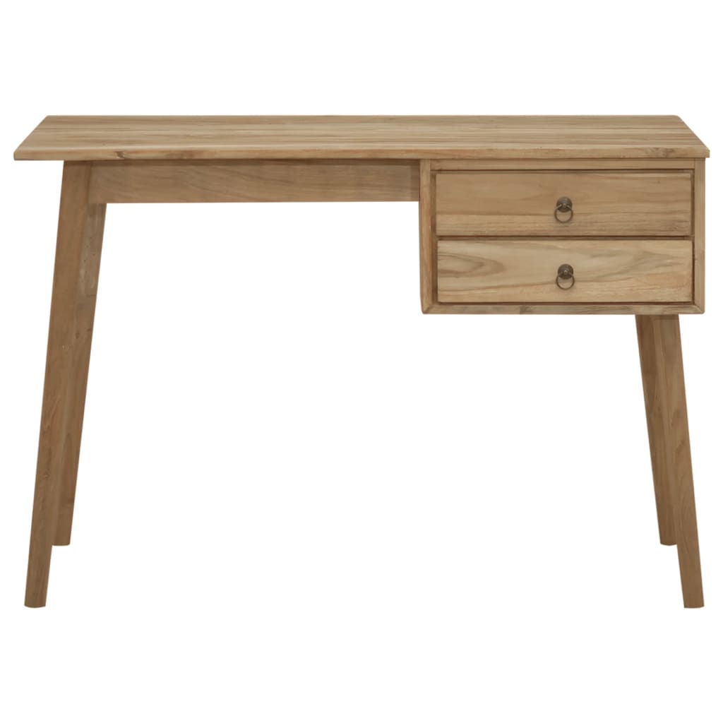 Bureau avec 2 tiroirs 110x52x75 cm Bois de teck solide Bureaux vidaXL   